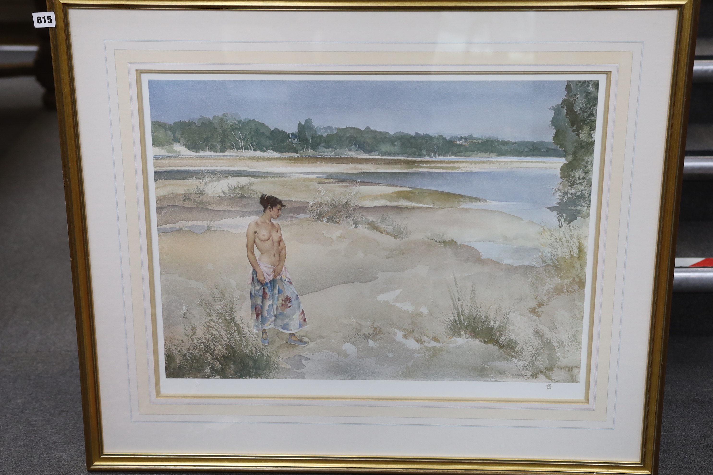 After Sir William Russell Flint (1880-1969), four colour prints, two limited edition, one blindstamped, largest 52 x 70cm